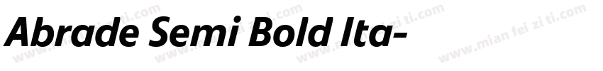 Abrade Semi Bold Ita字体转换